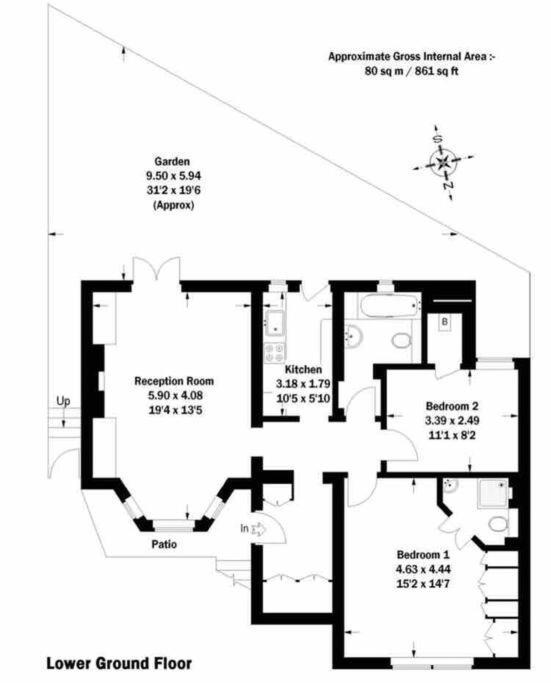 伦敦Beautiful 2 Bed/ 2 Bath Notting Hill Garden Flat公寓 外观 照片